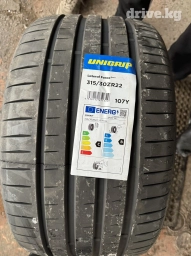 Летняя шина. Фирма Unigri made in China. Размер 315/30R22 перед