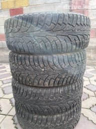 Шины 205 / 55 / R 16, Зимняя шипованная, Б/у, Комплект, Легковые, Nokian