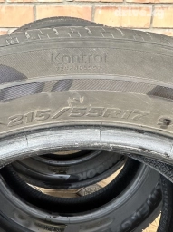 Шины 215 / 55 / R 17, Лето, Б/у, Комплект, Легковые, Корея, Hankook