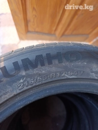 Шины 215 / 55 / R 17, Лето, Б/у, Комплект, Легковые, Корея, Kumho