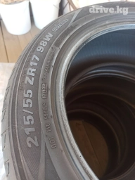 Шины 215 / 55 / R 17, Лето, Б/у, Комплект, Легковые, Корея, Kumho