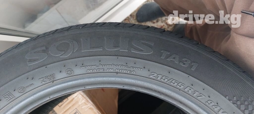 Шины 215 / 55 / R 17, Лето, Б/у, Комплект, Легковые, Корея, Kumho