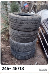 Шины 255 / 55 / R 18, Лето, Б/у, Комплект, Легковые, Германия, Hankook