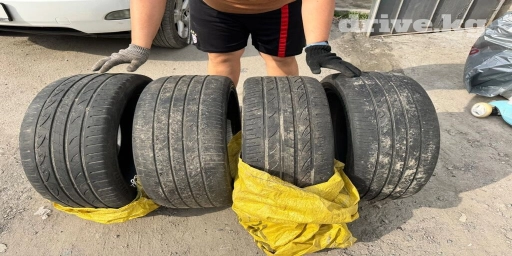 Шины 245 / 45 / R 18, Лето, Б/у, Комплект, Легковые, Корея, Hankook