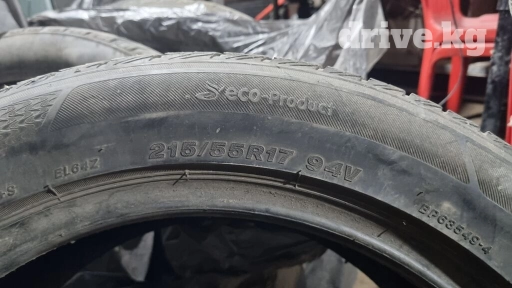 Шины 215 / 55 / R 17, Лето, Б/у, Комплект, Таиланд, Bridgestone