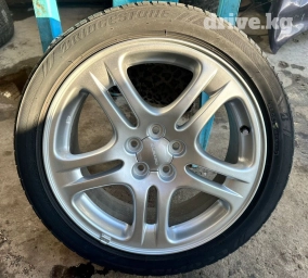 Колеса в сборе 215 / 45 / R 17, Лето, Б/у, Комплект, Легковые, Литые, отверстий - 5