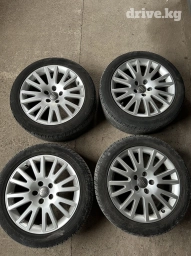 Колеса в сборе 215 / 50 / R 17, Лето, Б/у, Комплект, Легковые, Литые, отверстий - 5