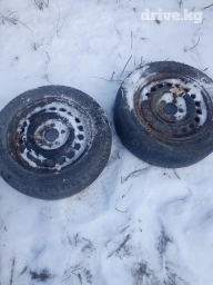 Колеса в сборе 185 / 65 / R 15, Зима, Б/у, Пара, Легковые, Железные, отверстий - 5