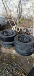 Колеса в сборе 205 / 55 / R 16, Зима, Б/у, Комплект, Легковые, Железные, отверстий - 5