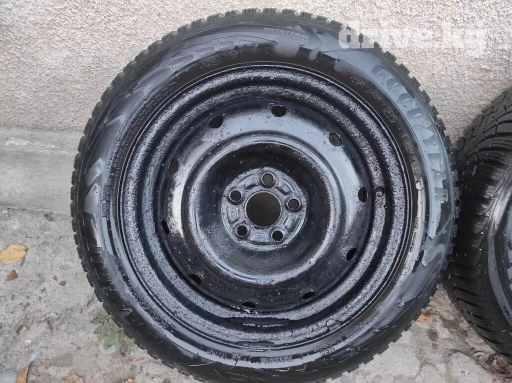Колеса в сборе 205 / 55 / R 16, Всесезонная, Б/у, Комплект, Легковые, Железные, отверстий - 5