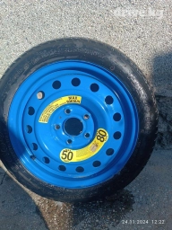 Колеса в сборе <130 / 80 / R 16, Всесезонная, Б/у, Запаска, Легковые, Железные, отверстий - 5