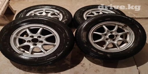 Колеса в сборе 195 / R 14, Лето, Б/у, Комплект, Литые, отверстий - 5