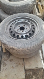 Колеса в сборе 195 / 60 / R 15, Б/у, Комплект, Легковые, Железные, отверстий - 5