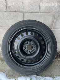 Колеса в сборе 215 / 55 / R 17, Зима, Б/у, Комплект, Легковые, Железные, отверстий - 5