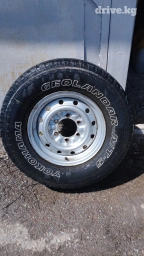 Колеса в сборе 235 / 75 / R 15, Лето, Б/у, 1 шт, Внедорожные (АТ/МТ), Железные, отверстий - 6