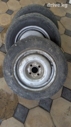 Колеса в сборе R <13, Лето, Б/у, Комплект, Легковые, Литые, отверстий - 4