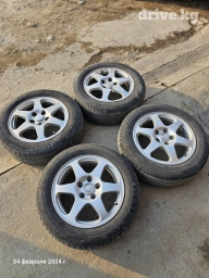 Колеса в сборе 205 / 60 / R 16, Лето, Б/у, Легковые, Литые, отверстий - 5