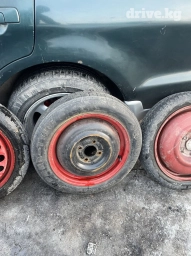 Колеса в сборе R 16, Всесезонная, Б/у, Запаска, Легковые, Железные, отверстий - 4