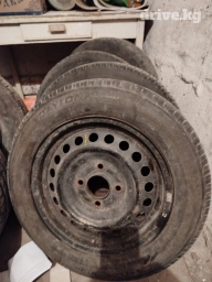 Колеса в сборе R 15, Б/у, Комплект, Железные, отверстий - 4