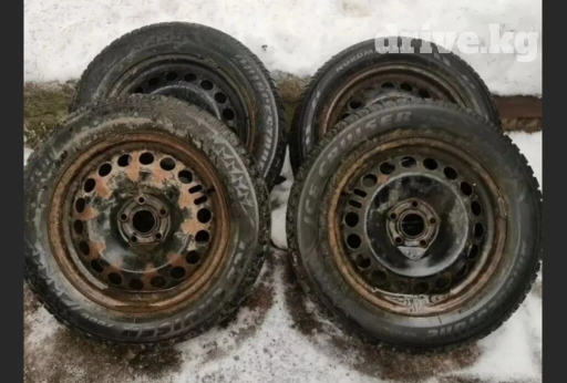 Колеса в сборе 205 / 60 / R 16, Зима, Б/у, Комплект, Легковые, Железные, отверстий - 5