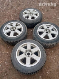 Колеса в сборе R 13, Зимняя шипованная, Б/у, Комплект, Легковые, Железные