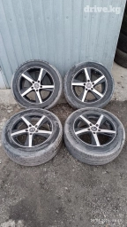 Колеса в сборе 215 / 60 / R 16, Лето, Б/у, Комплект, Легковые, Литые, отверстий - 5