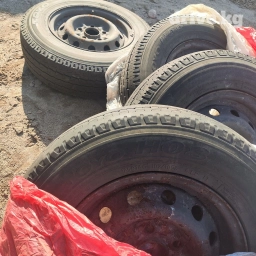 Колеса в сборе R 14, Лето, Б/у, Комплект, Грузовики/Автобусы, Железные, отверстий - 5