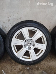 Колеса в сборе 215 / 55 / R 17, Лето, Б/у, Комплект, Легковые, Литые, отверстий - 5