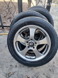 Колеса в сборе 225 / 55 / R 17, Б/у, Комплект, Легковые, Литые, отверстий - 4