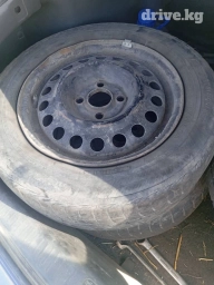 Колеса в сборе 65 / R 14, Зима, Б/у, Пара, Легковые, Железные, отверстий - 4