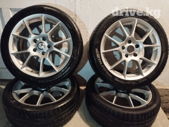 Колеса в сборе 225 / 45 / R 17, Лето, Б/у, Комплект, Легковые, Литые, отверстий - 4