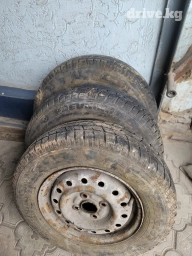 Колеса в сборе 155 / 80 / R 13, Лето, Б/у, Комплект, Легковые, Железные, отверстий - 4