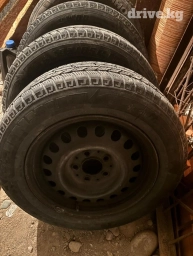 Колеса в сборе 195 / 65 / R 15, Лето, Б/у, Комплект, Легковые, Железные, отверстий - 5