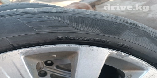 Колеса в сборе 215 / 60 / R 17, Лето, Б/у, Комплект, Легковые, Литые, отверстий - 4