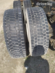 Колеса в сборе R 22,5, Всесезонная, Б/у, Грузовики/Автобусы, Железные, отверстий - 8