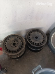 Железные Диски R 15 Volkswagen, Комплект, отверстий - 5, Б/у