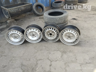 Железные Диски R 15 Audi, Комплект, отверстий - 5, Б/у