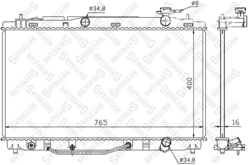 Радиатор stellox toyota camry / avalon / lexus es350 2gr-fe / 2ar-fe