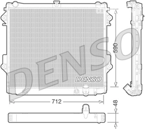 Радиатор на Toyota Land Cruiser 200/Радиатор Lexus LX570 Denso