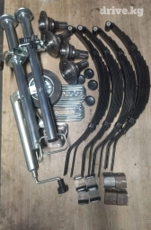 Комплектующие для прицепов рессоры ступица колеса опорные стойка