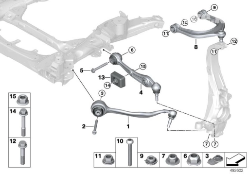 Комплект рычагов BMW Новый, Оригинал, Германия