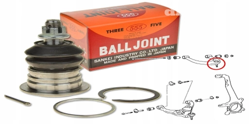 Шаровая опора Toyota 2007 г., Новый, Оригинал, Япония