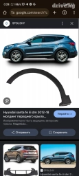 Продаю левую переднюю накладку на крыло, Kia santa Fe 4 8года цена