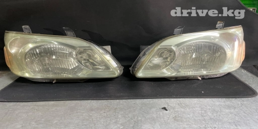 Комплект передних фар Toyota 2003 г., Б/у, Оригинал, Япония