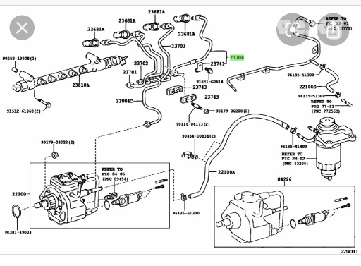 Топливная трубка 1kd prado 3.0 d4d