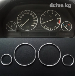 Хром кольа в панель приборов для -BMW e32 -BMW e34 Есть обычный хром
