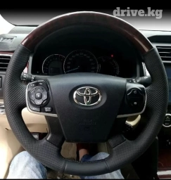 Кожаный Чехол на руль, цвет - Черный, Новый