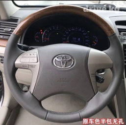 Кожаный Чехол на руль, цвет - Черный, Новый