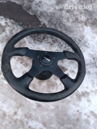 Кожаный Чехол на руль, цвет - Черный, Б/у, Самовывоз