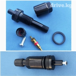 Вентиль, сосок, ниппель для датчика давления в шинах. Металлический